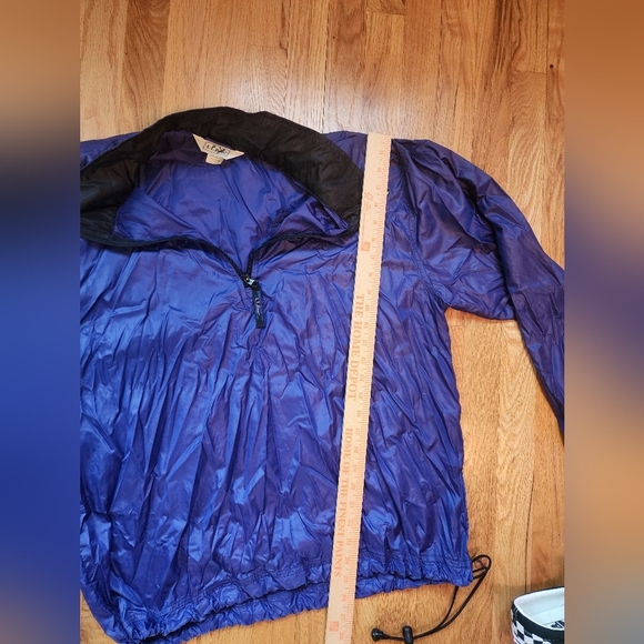 Llbean Pullover Vintage Windbreaker Purple  Quarter Zip Outdoors Active Size L - Picture 8 of 9